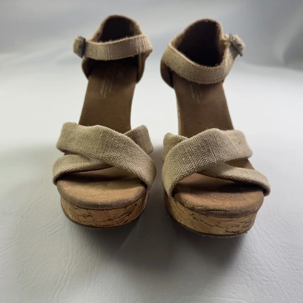 Toms strappy cork